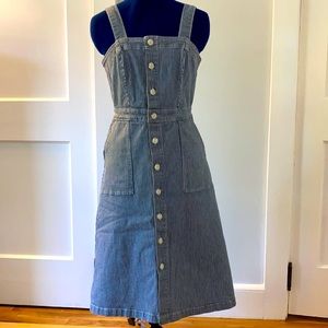 Blue and white striped jumper